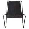 Silla De Relax De Cuero Auténtico Negro