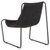 Silla De Relax De Cuero Auténtico Negro