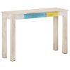 Mesa Consola De Madera De Mango Rugosa Blanca 115x35x77 Cm