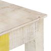 Mesa Consola De Madera De Mango Rugosa Blanca 115x35x77 Cm