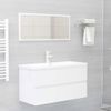 Mueble Con Lavabo Blanco Brillante Aglomerado