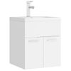 Mueble Con Lavabo Blanco Madera Contrachapada