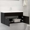 Mueble Con Lavabo Madera De Ingeniería Negro