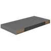 Estante Flotante De Pared Mdf Gris Brillo 50x23x3,8 Cm