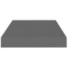 Estantes Flotantes De Pared 4 Uds Mdf Gris Brillo 40x23x3,8 Cm