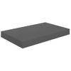 Estantes Flotantes De Pared 2 Uds Mdf Gris Brillo 40x23x3,8 Cm