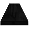 Estantes Flotantes Pared 2 Uds Mdf Negro Brillo 120x23,5x3,8 Cm