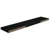 Estante Flotante De Pared Mdf Negro Brillante 120x23,5x3,8 Cm