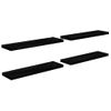 Estantes Flotantes Pared 4 Uds Negro Brillo Mdf 90x23,5x3,8cm