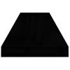 Estantes Flotantes Pared 4 Uds Negro Brillo Mdf 90x23,5x3,8cm