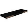 Estante Flotante De Pared Mdf Negro Brillante 80x23,5x3,8 Cm