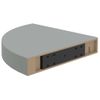 Estante Flotante De Esquina Mdf Gris 25x25x3,8 Cm