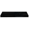 Estante Flotante De Pared 2 Uds Mdf Negro Brillo 60x23,5x3,8 Cm