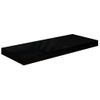 Estante Flotante De Pared Mdf Negro Brillante 60x23,5x3,8 Cm