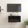 Mueble De Tv Colgante Negro 60x30x30 Cm