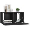 Mueble De Tv Colgante Negro 60x30x30 Cm