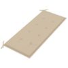 Banco De Jardín Plegable Con Cojín Bambú 118 Cm Beige