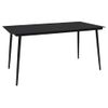 Juego De Comedor Para Jardín 7 Piezas Ratán Pvc Negro