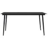 Juego De Comedor Para Jardín 7 Piezas Ratán Pvc Negro