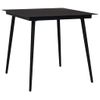 Juego De Comedor De Jardín 3 Piezas Ratán Pvc Negro