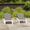 Sillones De Jardín Con Cojines 2 Unidades Plástico Blanco