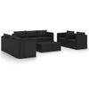 Set De Muebles De Jardín 10 Pzas Cojines Ratán Sintético Negro