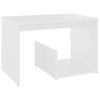 Mesa Auxiliar De Madera Contrachapada Blanco 59x36x38 Cm