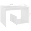 Mesa Auxiliar De Madera Contrachapada Blanco 59x36x38 Cm