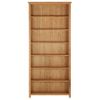 Vidax Estantería De 7 Niveles De Madera Maciza De Roble 90x22,5x200 Cm Marrón