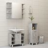 Conjunto De Muebles De Baño 3 Piezas Aglomerado Gris Hormigón