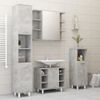 Conjunto De Muebles De Baño 3 Piezas Aglomerado Gris Hormigón