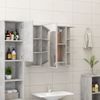 Conjunto De Muebles De Baño 3 Piezas Aglomerado Gris Hormigón