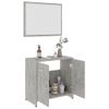 Juego Muebles De Baño 3 Piezas Madera Ingeniería Gris Hormigón