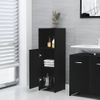 Juego De Muebles De Baño 4 Piezas Madera Ingeniería Negro