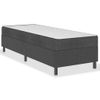 Cama Box Spring Tela Gris Oscuro 100x200 Cm