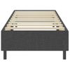 Cama Box Spring Tela Gris Oscuro 100x200 Cm