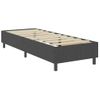 Cama Box Spring Tela Gris Oscuro 100x200 Cm