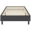 Cama Box Spring Tela Gris Oscuro 100x200 Cm