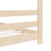 Estructura De Cama Infantil De Madera Maciza De Pino 90x200 Cm Marrón