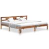 Estructura De Cama De Madera Maciza De Sheesham 200x200 Cm Gris