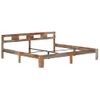 Estructura De Cama De Madera Maciza De Sheesham 200x200 Cm Gris