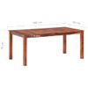 Mesa De Comedor De Madera Maciza De Sheesham 180x90x76 Cm Marrón