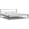 Estructura De Cama De Metal Gris 200x200 Cm