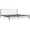 Estructura De Cama De Metal Gris 200x200 Cm