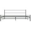 Estructura De Cama De Metal Gris 200x200 Cm