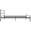 Estructura De Cama De Metal Gris 200x200 Cm