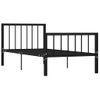 Estructura De Cama De Metal Negro 100x200 Cm