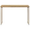 Mesa De Comedor De Madera Maciza De Mango Y Acero 115x55x76 Cm Marrón