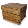 Set De 2 Cajas De Almacenaje De Madera Maciza Reciclada Marrón