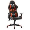 Silla De Gaming De Cuero Sintético Negro Y Naranja Multicolor